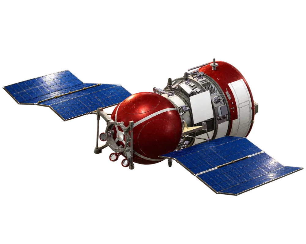 Космический аппарат «Бион-М» №1 с раскрытыми панелями солнечных батарей