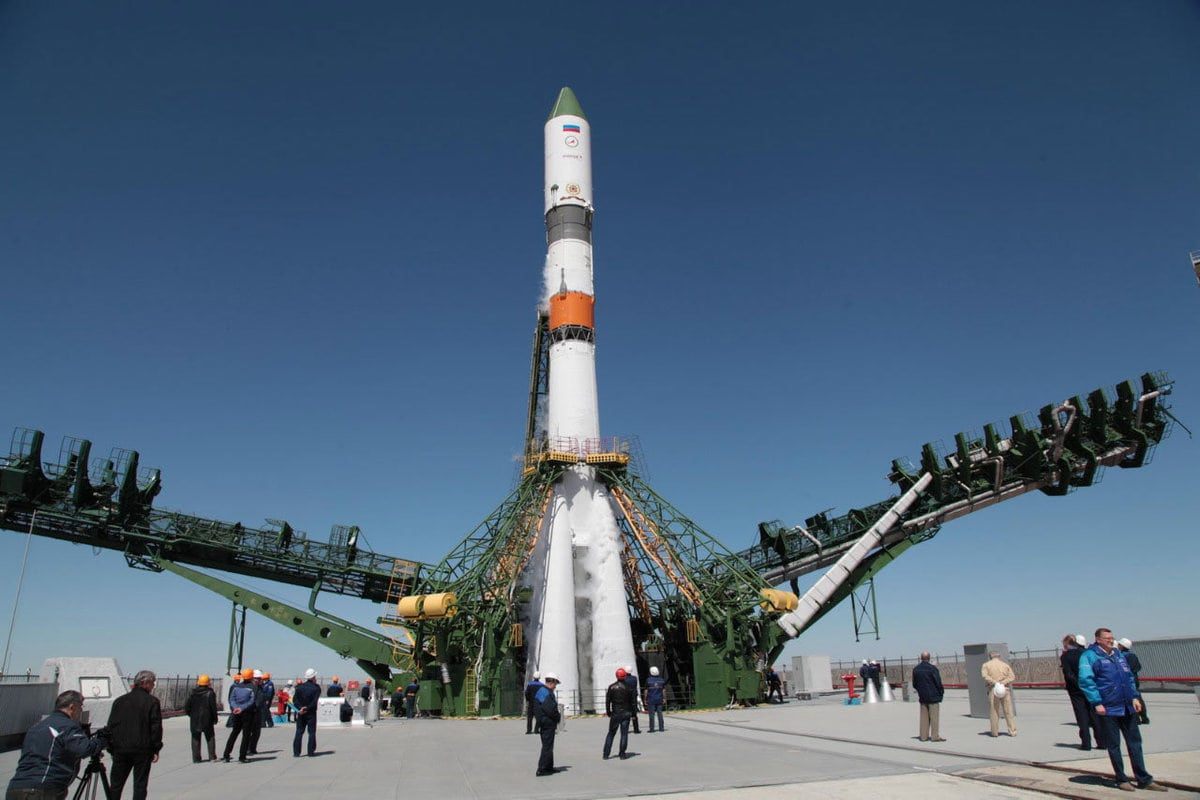 Ракета-носитель «Союз» на стартовом комплексе космодрома