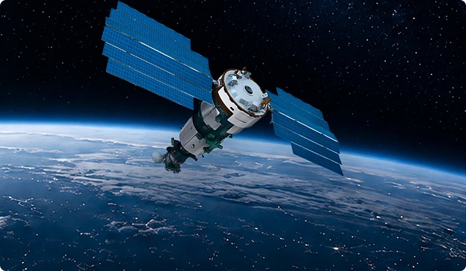 Космический аппарат «Ресурс-П» на орбите над Землёй