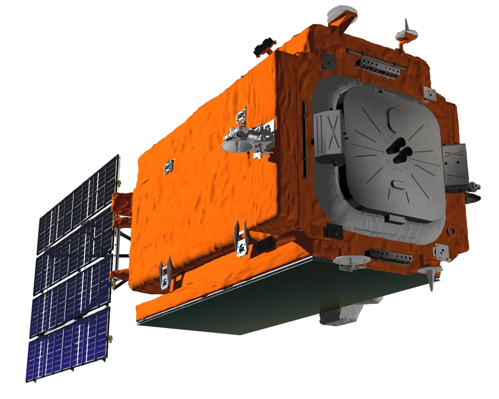 Космический аппарат «Обзор-Р», вид на приборный отсек