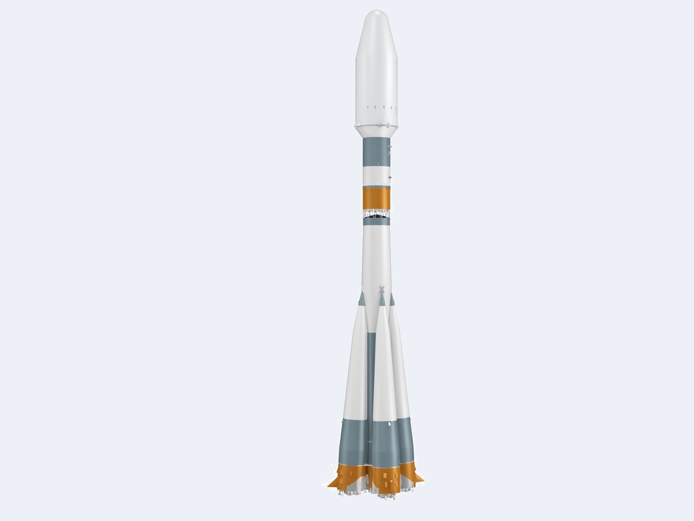 Ракета-носитель «Союз-2» в вертикальном положении