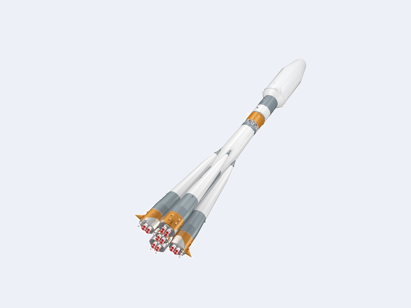 Ракета-носитель «Союз-2», вид на двигательный отсек